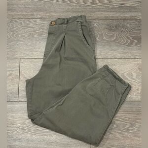 Green Bubble denim pants